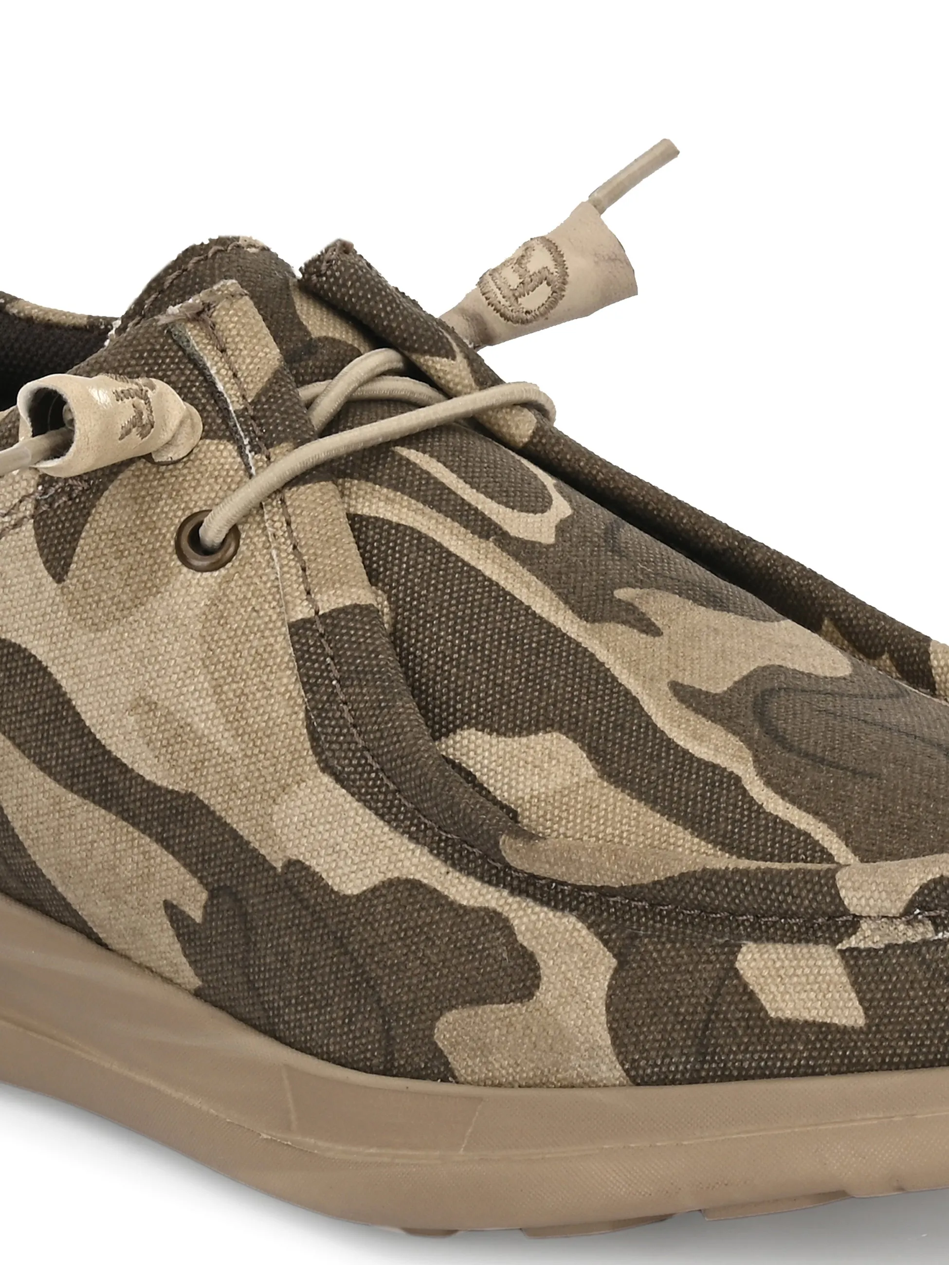 Men's Canvas Fancy Lace Up Casual Shoes