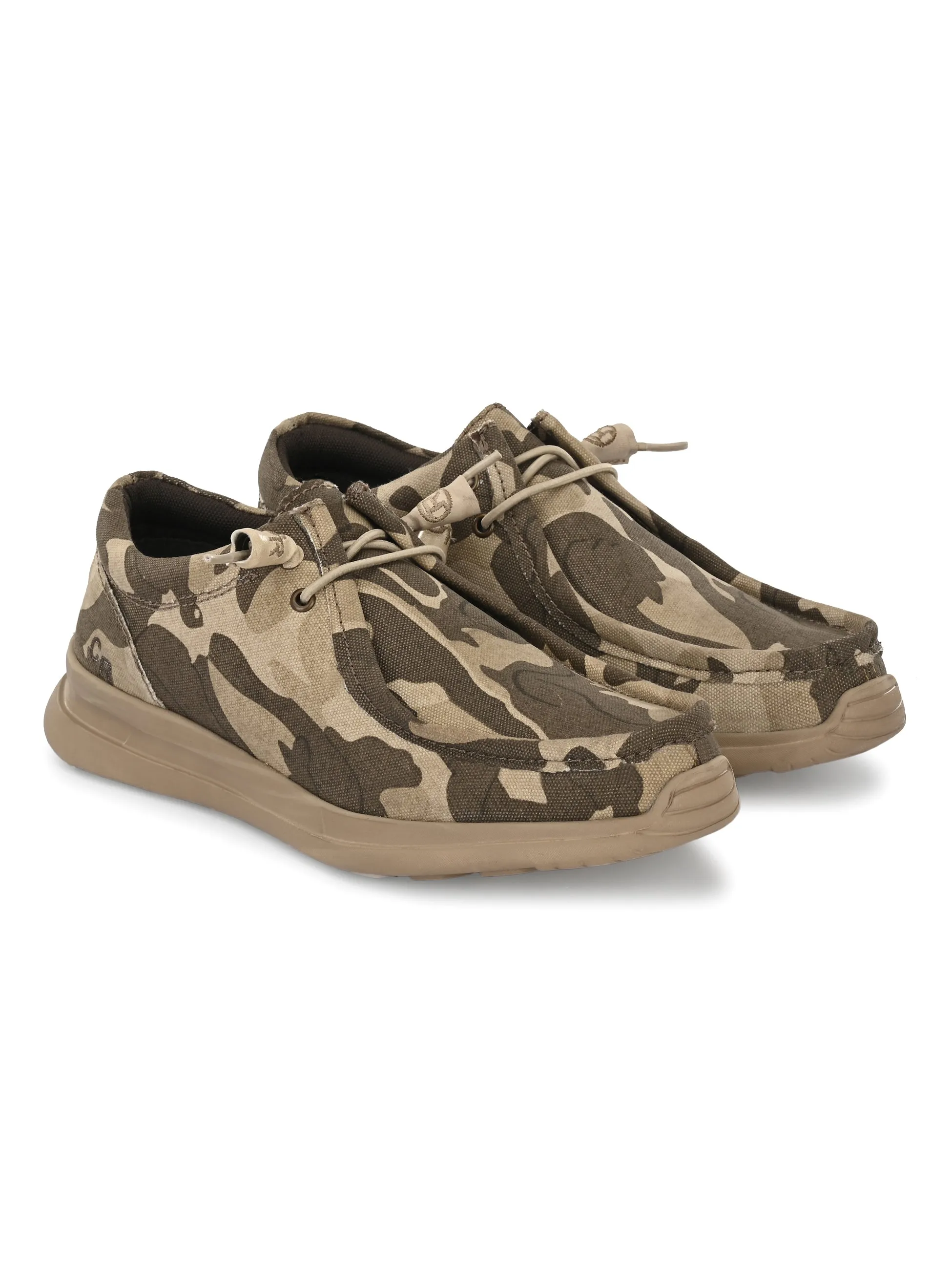 Men's Canvas Fancy Lace Up Casual Shoes