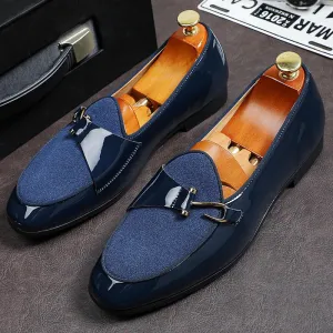 Men's Casual Leather Shoes - Buckle Party Wedding Loafers - Comfortable Driving Flats (EUR 38-48)