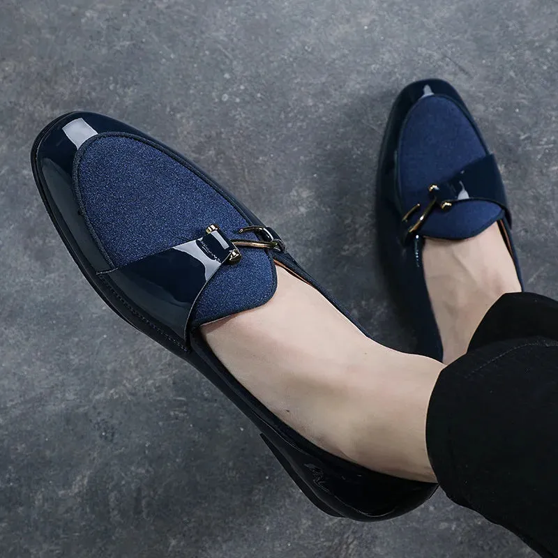 Men's Casual Leather Shoes - Buckle Party Wedding Loafers - Comfortable Driving Flats (EUR 38-48)