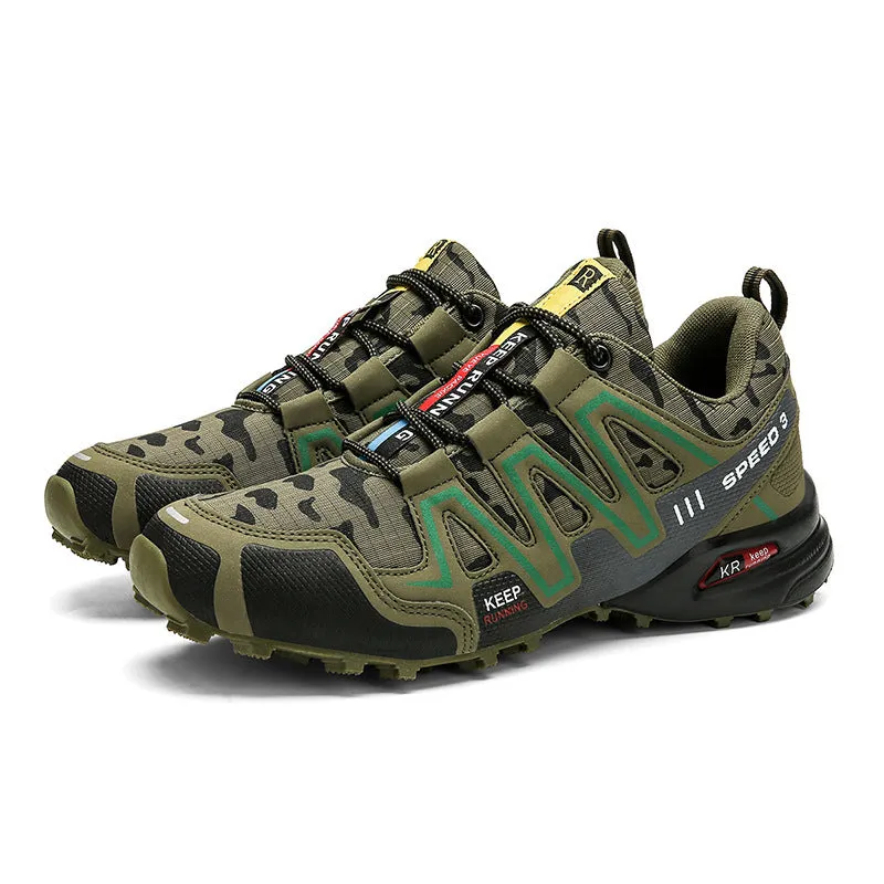 Men's Hiking Shoes – Climbing Sports Shoes with Safety Toe, Non-Slip, Durable Tactical Trekking Sneakers for Outdoor Work
