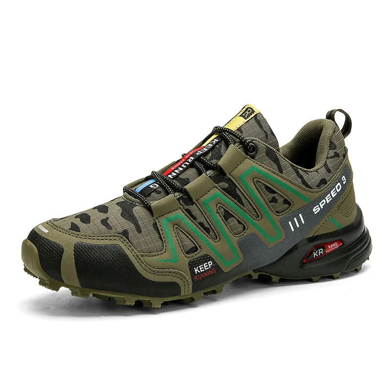 Men's Hiking Shoes – Climbing Sports Shoes with Safety Toe, Non-Slip, Durable Tactical Trekking Sneakers for Outdoor Work