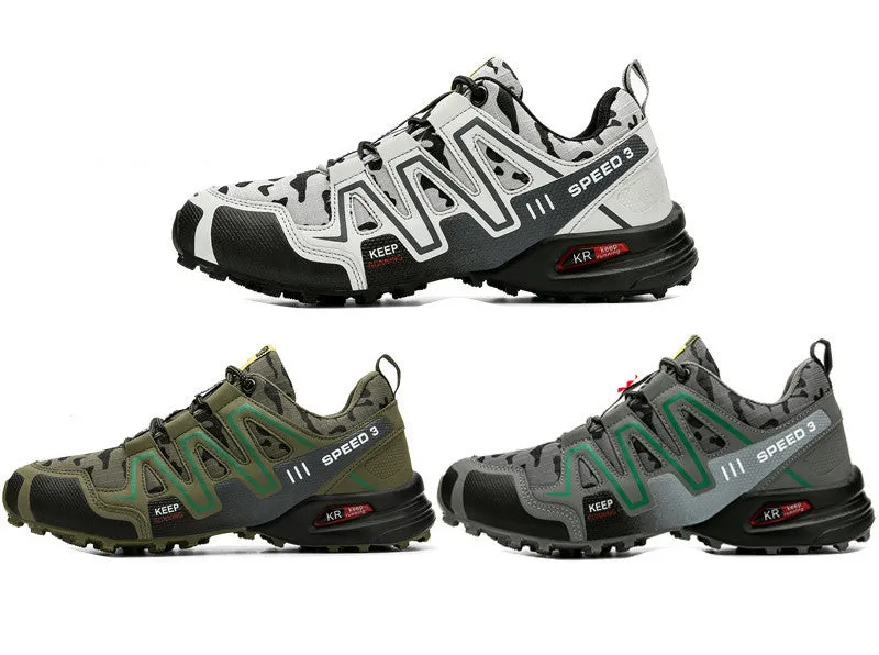 Men's Hiking Shoes – Climbing Sports Shoes with Safety Toe, Non-Slip, Durable Tactical Trekking Sneakers for Outdoor Work