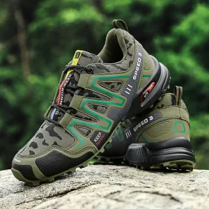 Men's Hiking Shoes – Climbing Sports Shoes with Safety Toe, Non-Slip, Durable Tactical Trekking Sneakers for Outdoor Work