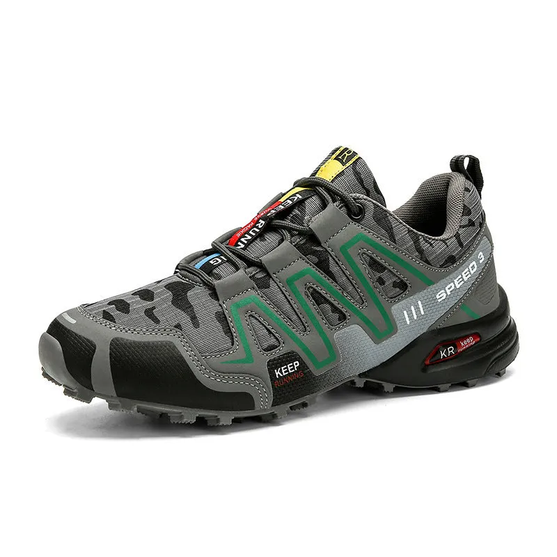 Men's Hiking Shoes – Climbing Sports Shoes with Safety Toe, Non-Slip, Durable Tactical Trekking Sneakers for Outdoor Work