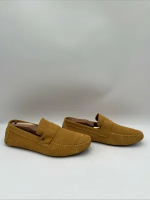 Men’s Massimo Matteo Suede Driving Shoes Yellow Size 10M - Very Good