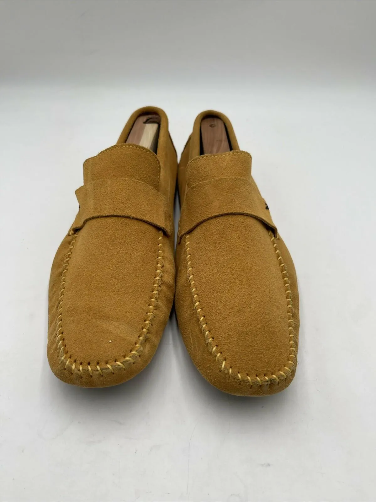 Men’s Massimo Matteo Suede Driving Shoes Yellow Size 10M - Very Good
