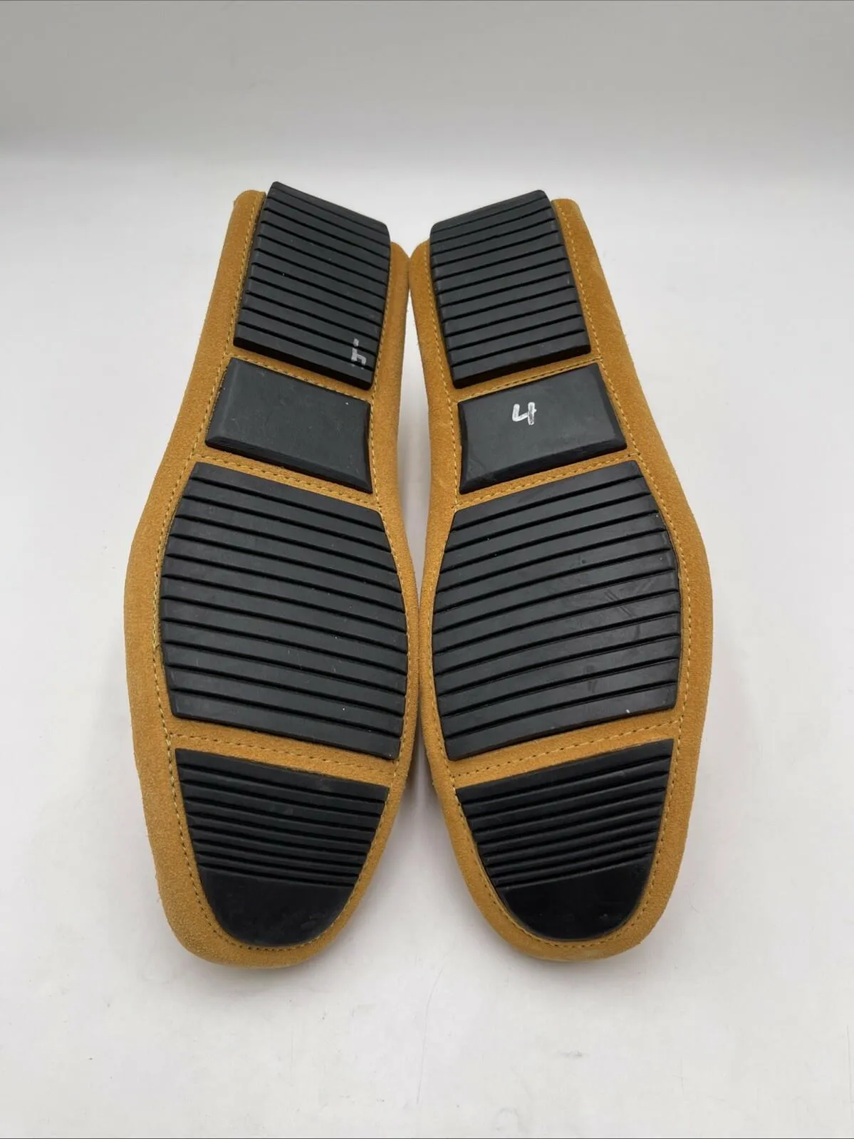 Men’s Massimo Matteo Suede Driving Shoes Yellow Size 10M - Very Good