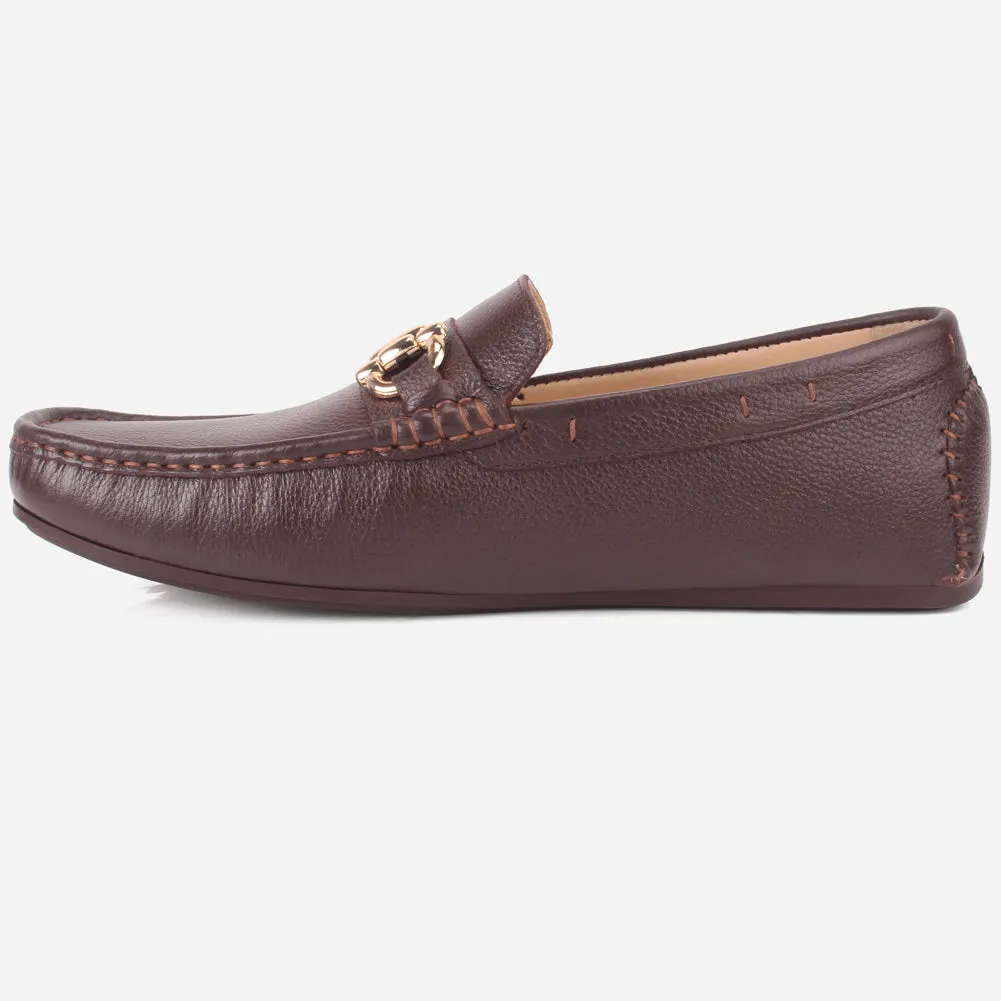 Mens "SHABZ" Leather Slip-on Moccasins