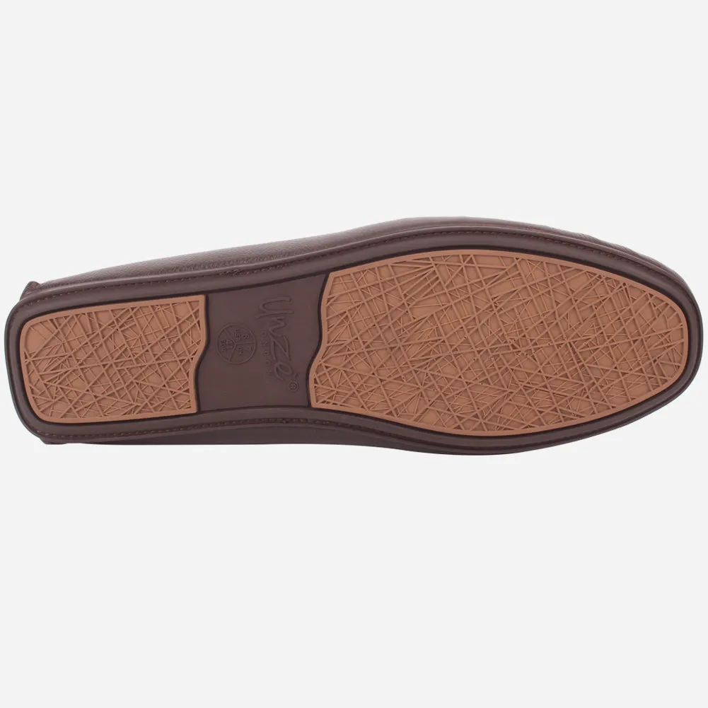Mens "SHABZ" Leather Slip-on Moccasins