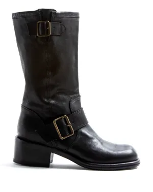 MIK Black Leather Boots