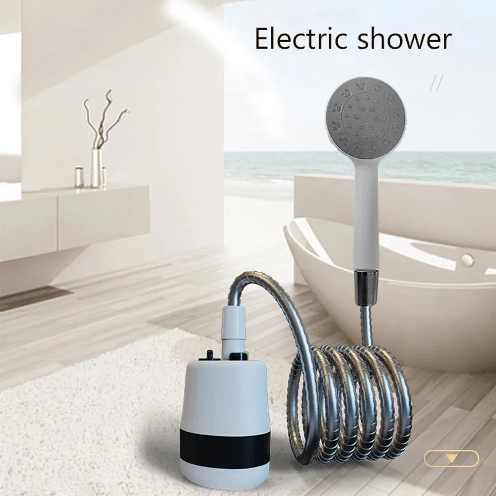 Mini Shower Handheld Camping Outdoor Shower Electric Shower Compact Rechargeable Camping Showerhead Battery Powered Waterproof