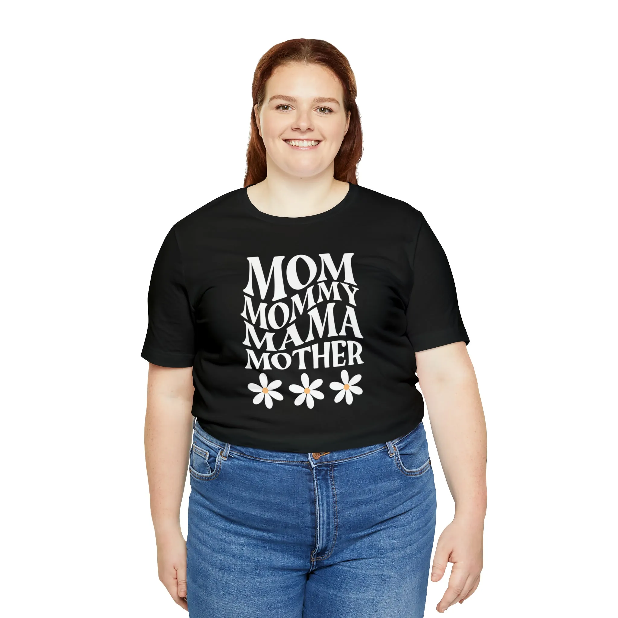 Mom Mommy T-Shirt | Flowers Mom Tee |  Bella Canvas 3001 Unisex |  Mother Short Sleeve Tshirt