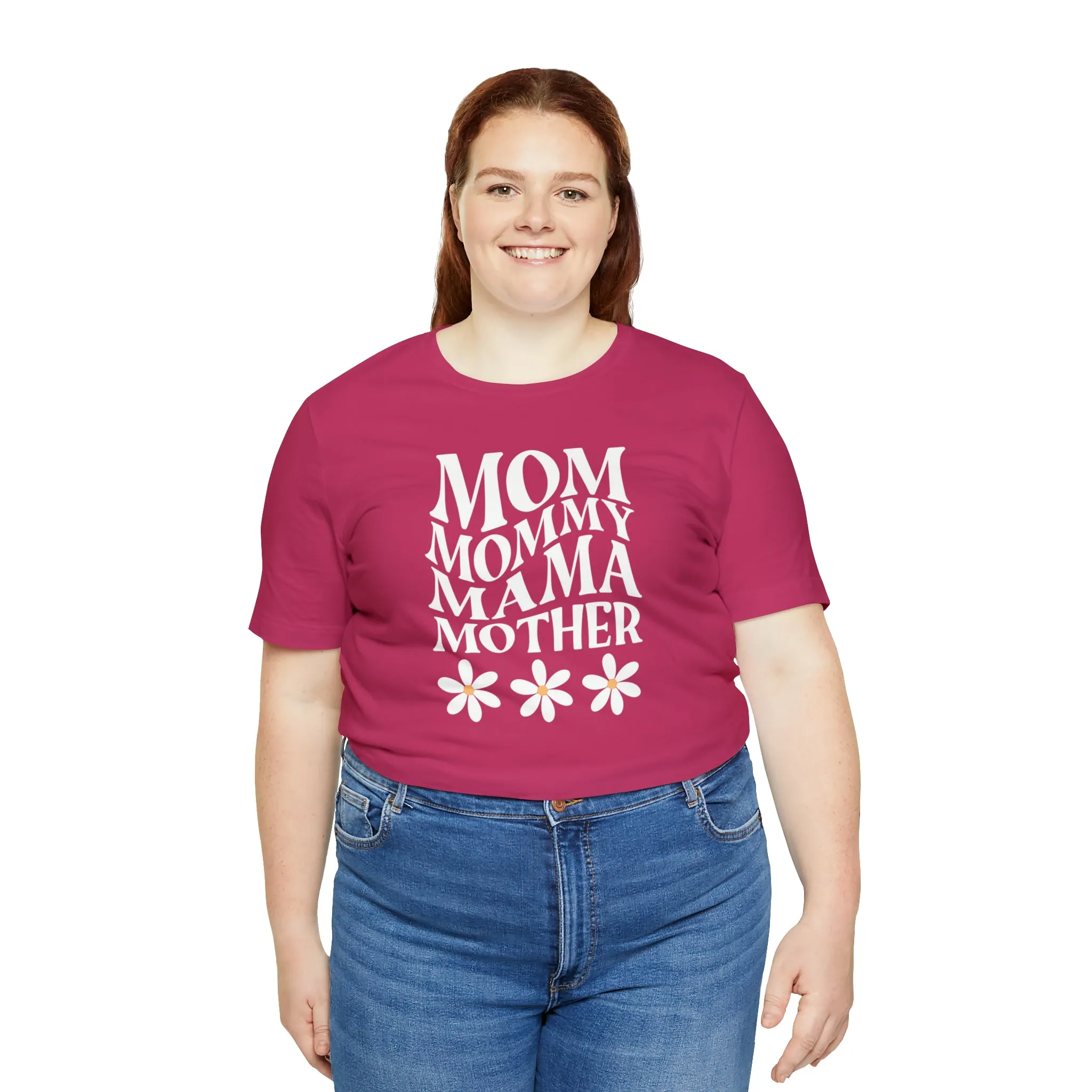 Mom Mommy T-Shirt | Flowers Mom Tee |  Bella Canvas 3001 Unisex |  Mother Short Sleeve Tshirt
