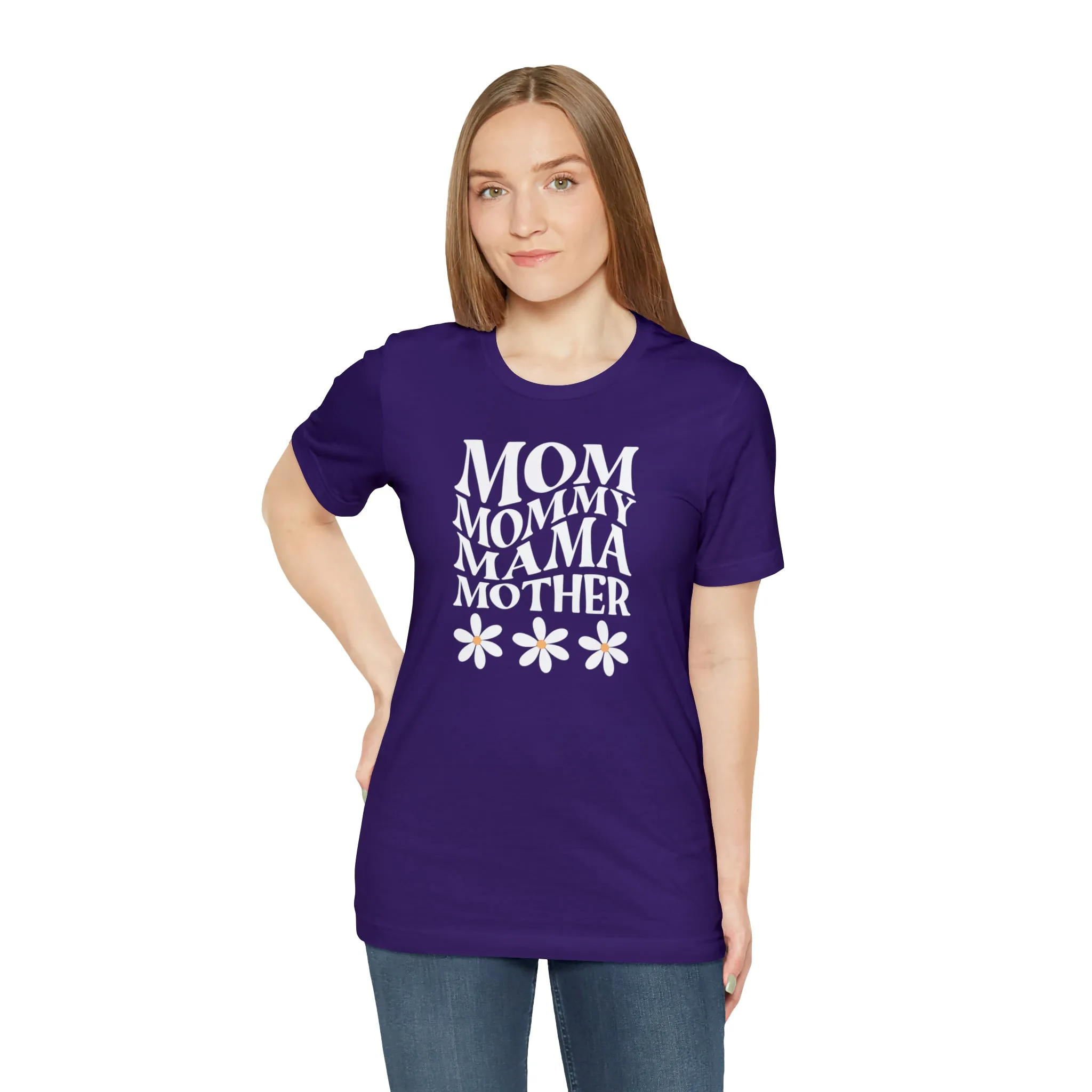 Mom Mommy T-Shirt | Flowers Mom Tee |  Bella Canvas 3001 Unisex |  Mother Short Sleeve Tshirt