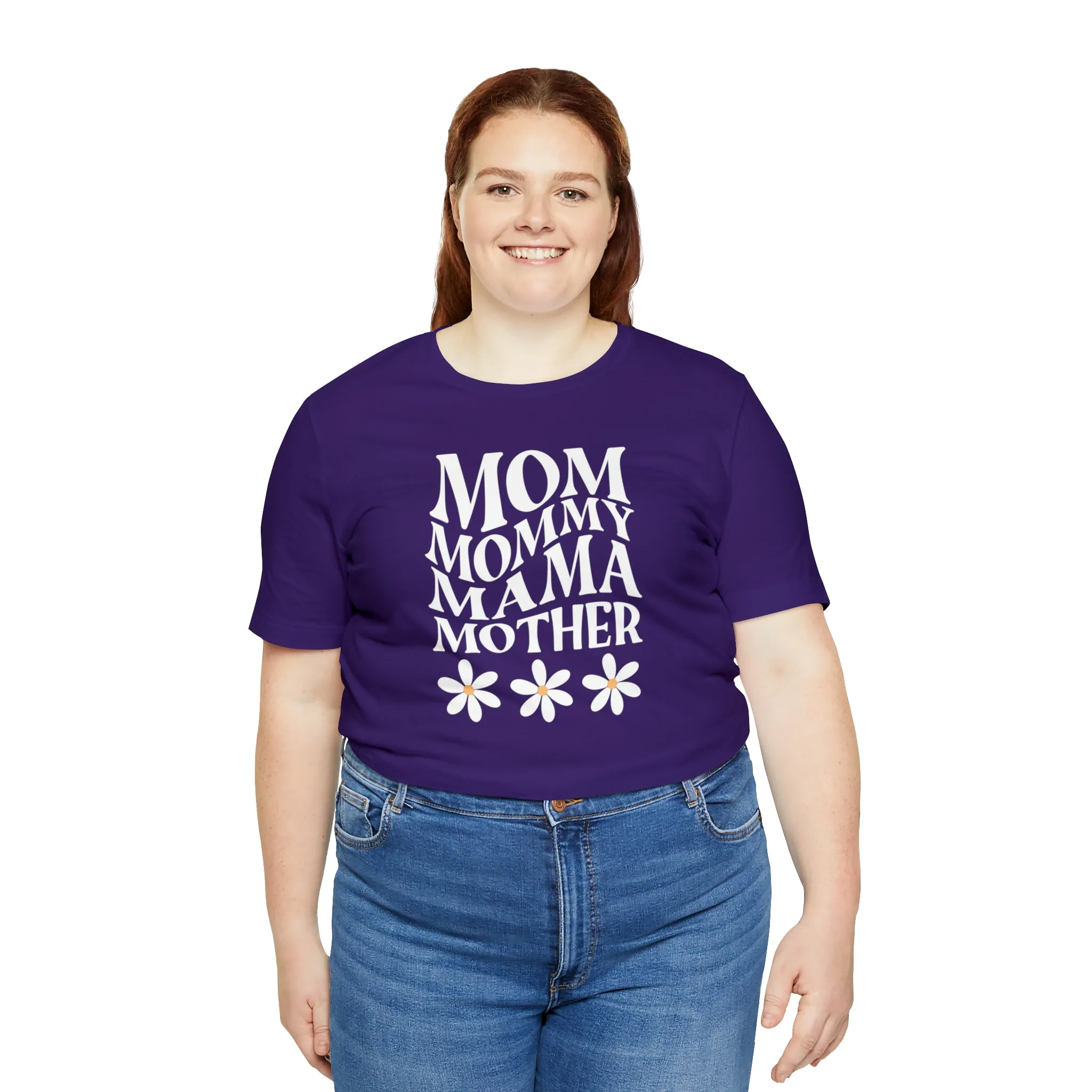 Mom Mommy T-Shirt | Flowers Mom Tee |  Bella Canvas 3001 Unisex |  Mother Short Sleeve Tshirt