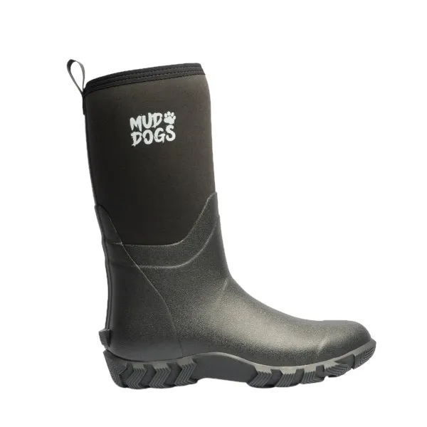 Mud Dogs RUTLAND MID Unisex Neoprene Wellington Boots Black