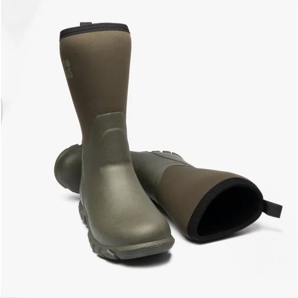 Mud Dogs RUTLAND MID Unisex Neoprene Wellington Boots Olive