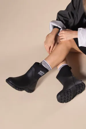 Mud Dogs RUTLAND SHORT Unisex Neoprene Wellington Boots Black