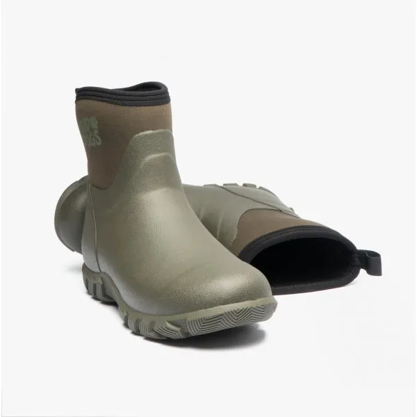 Mud Dogs RUTLAND SHORT Unisex Neoprene Wellington Boots Olive