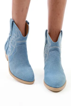 Must-Have Sweetheart Cowgirl Bootie -Blue