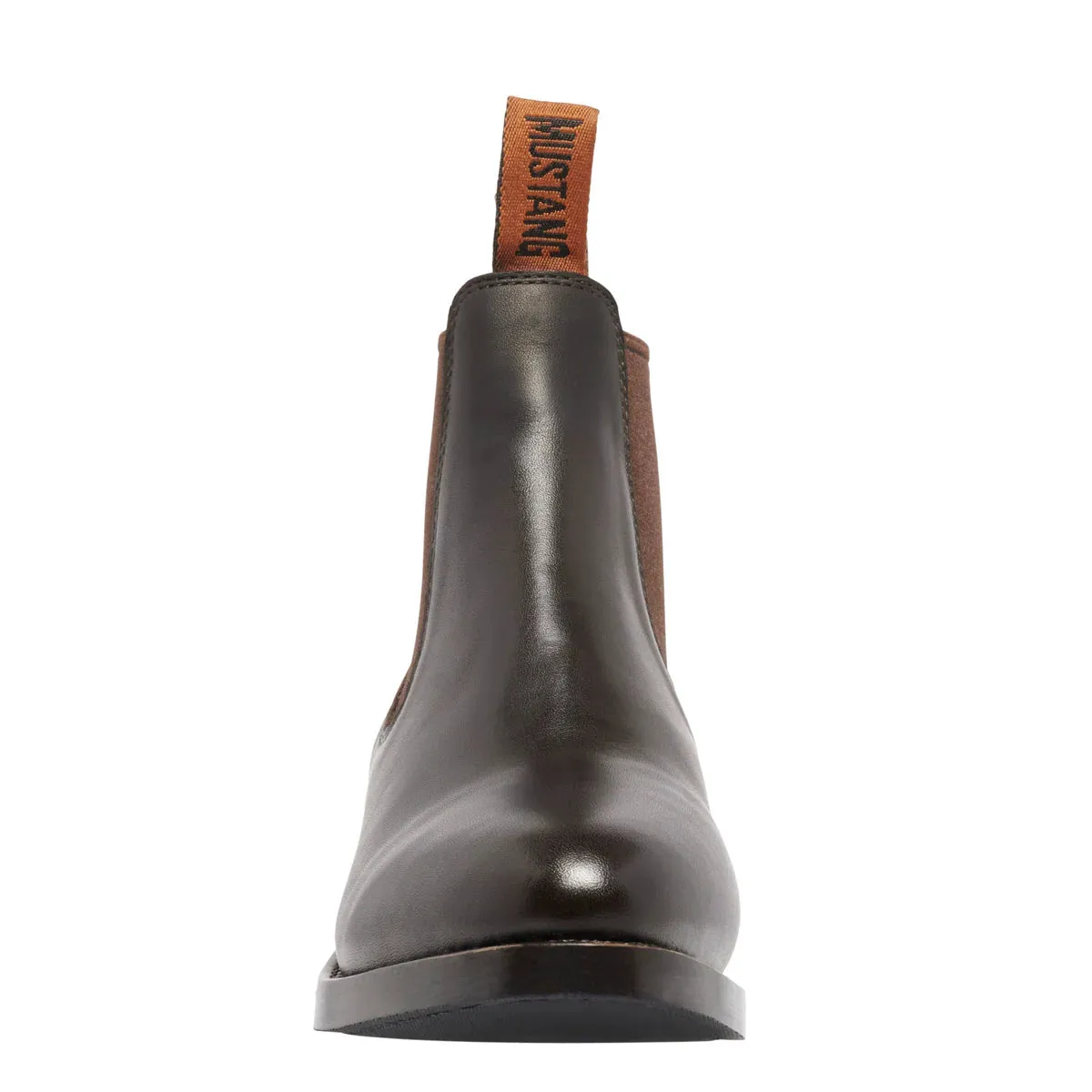 MUSTANG Signature Women's Pull UP Leather Boot BROWN