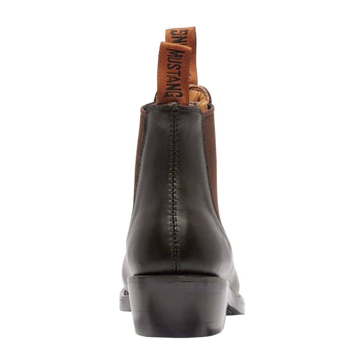 MUSTANG Signature Women's Pull UP Leather Boot BROWN