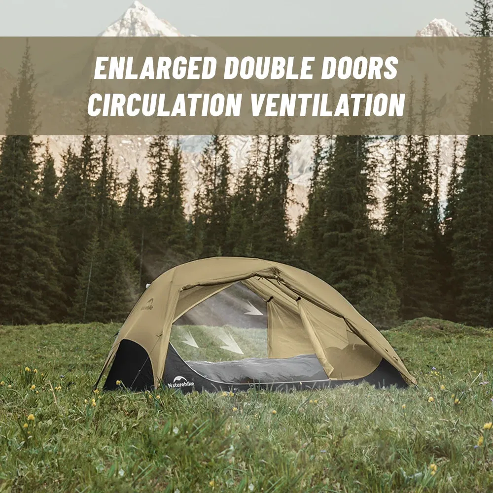 Naturehike Camping Tent Star River UL 2 People Tent 15D Nylon Ultralight Hiking Tent Two Doors Backpacking Travel Tent with Mat