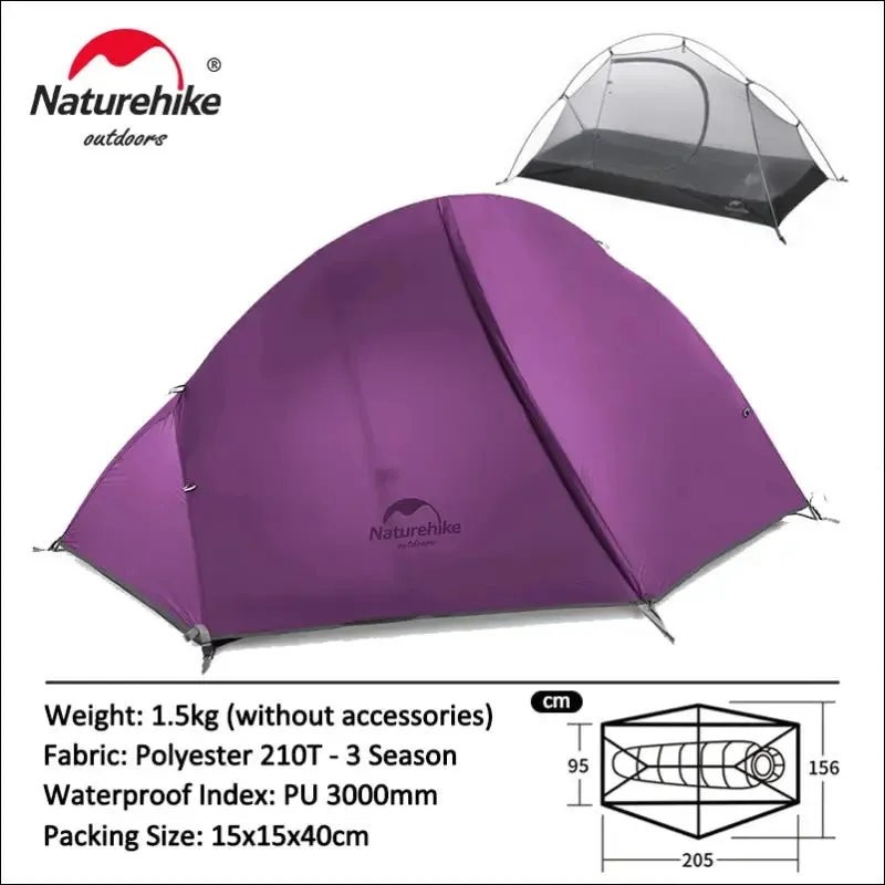 Naturehike cycling tent 1 person ultralight backpacking tent double layer fishing beach tent