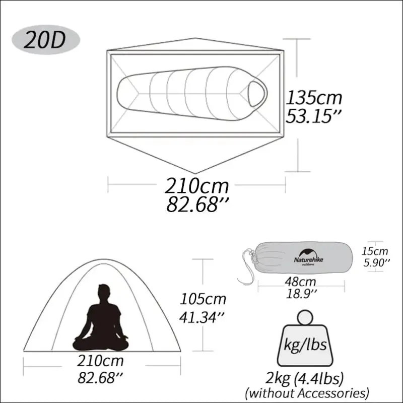 Naturehike cycling tent 1 person ultralight backpacking tent double layer fishing beach tent