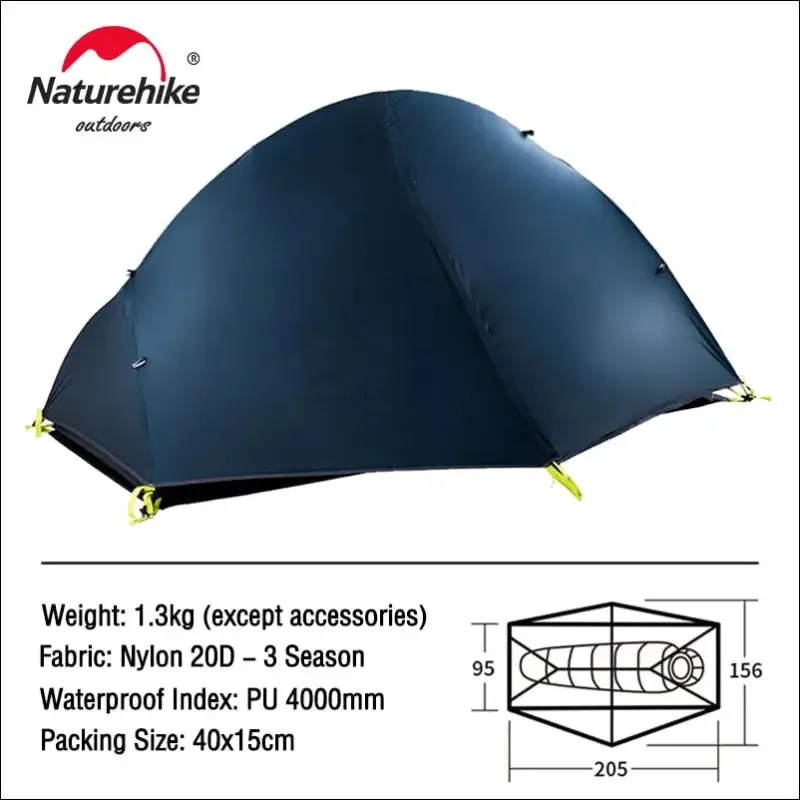 Naturehike cycling tent 1 person ultralight backpacking tent double layer fishing beach tent