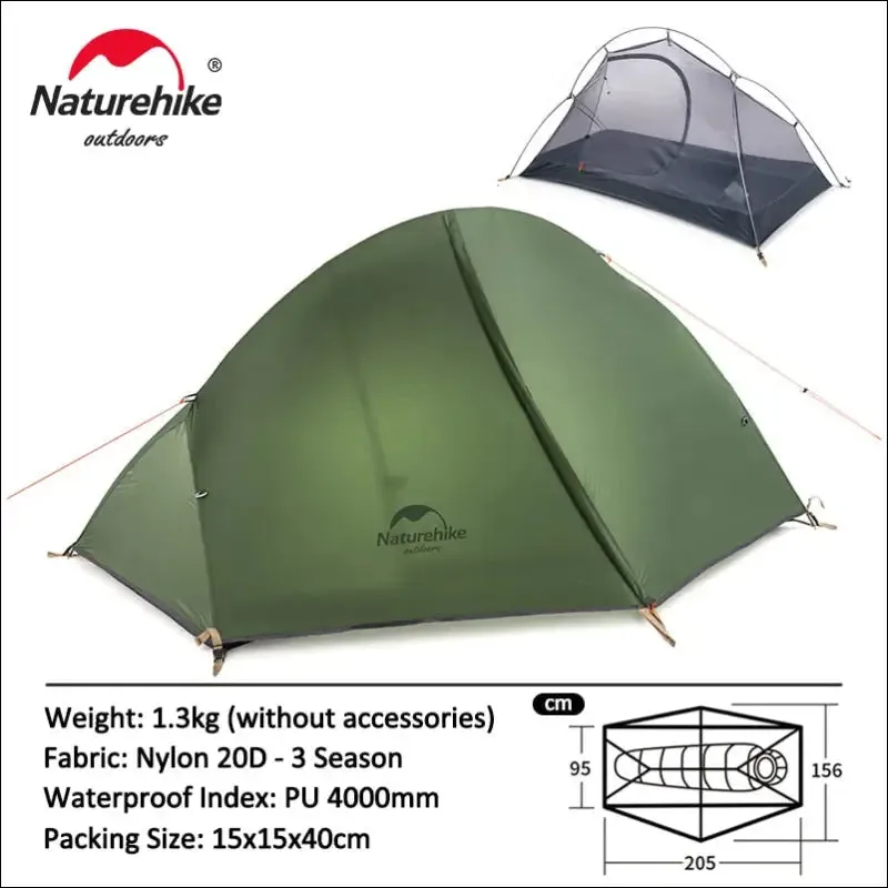 Naturehike cycling tent 1 person ultralight backpacking tent double layer fishing beach tent