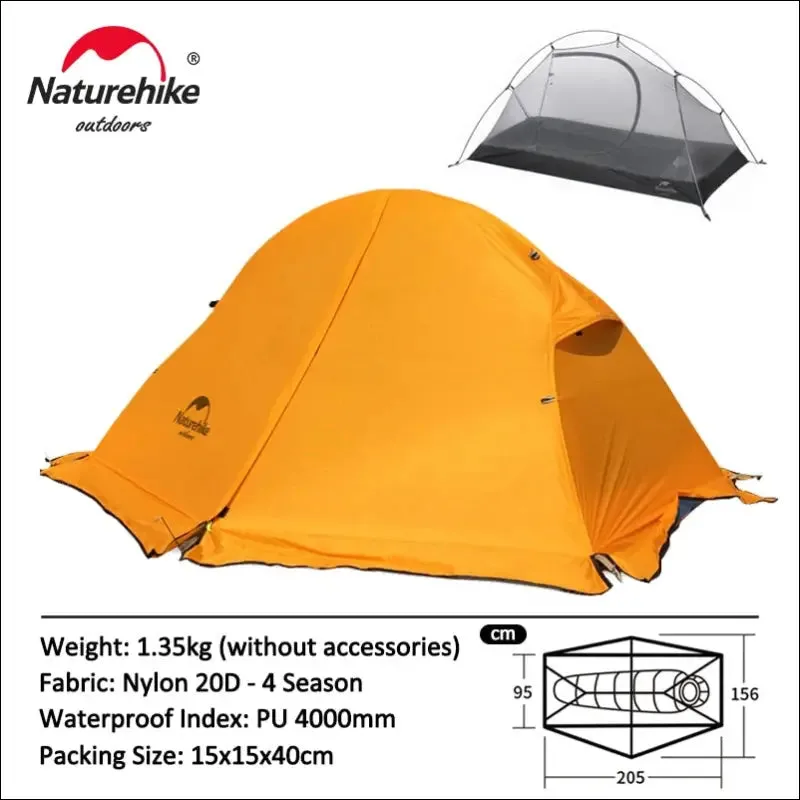 Naturehike cycling tent 1 person ultralight backpacking tent double layer fishing beach tent