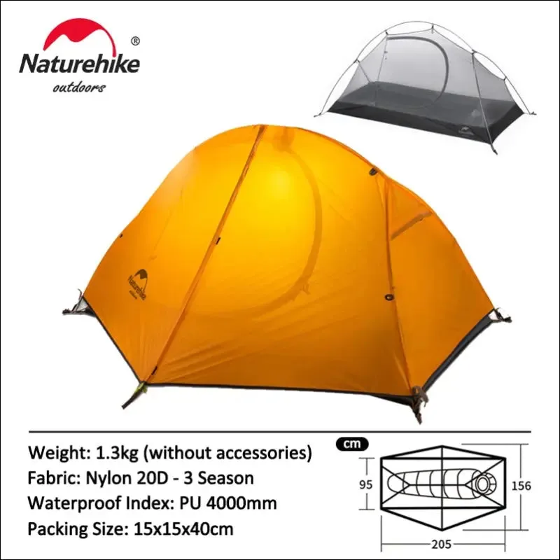 Naturehike cycling tent 1 person ultralight backpacking tent double layer fishing beach tent