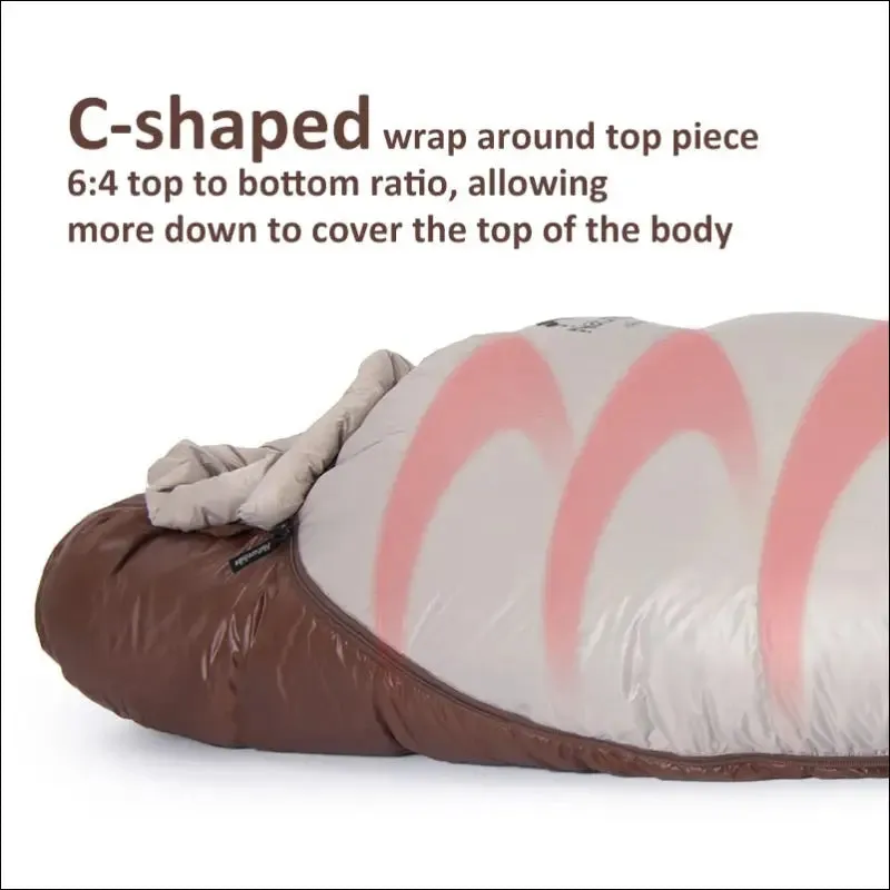 Naturehike snowbird 7 2 down ultralight sleeping bag - 4 season mummy camping duck down -3 -7