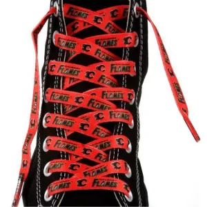 NHL LaceUps - Calgary Flames (1 Pair Pack) Shoelaces