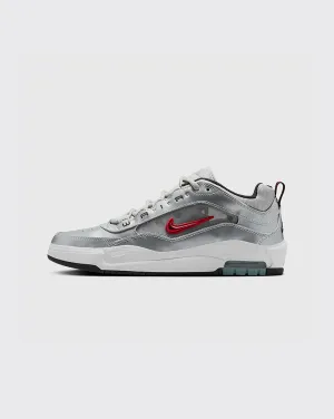 Nike SB Ishod Air Max Premium Shoe - Metallic Silver/Varsity Red
