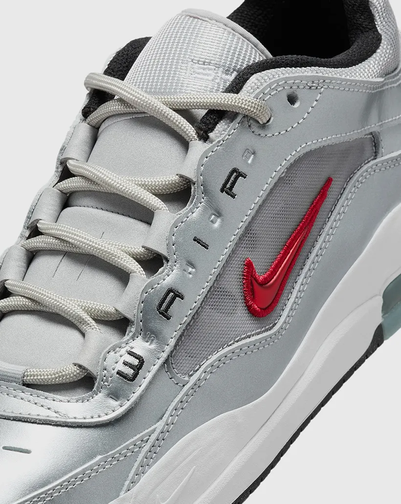 Nike SB Ishod Air Max Premium Shoe - Metallic Silver/Varsity Red