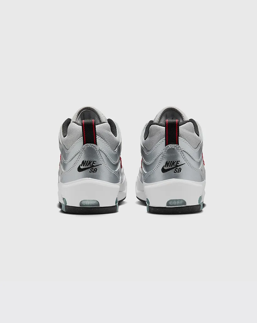 Nike SB Ishod Air Max Premium Shoe - Metallic Silver/Varsity Red