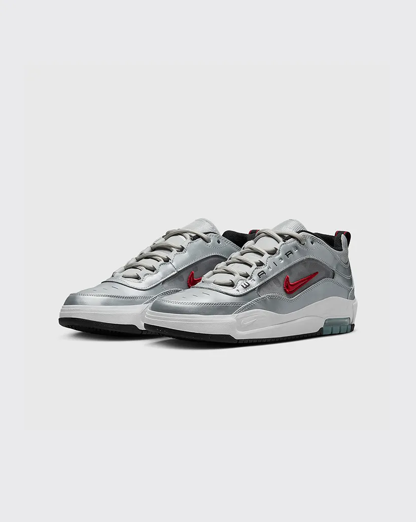 Nike SB Ishod Air Max Premium Shoe - Metallic Silver/Varsity Red