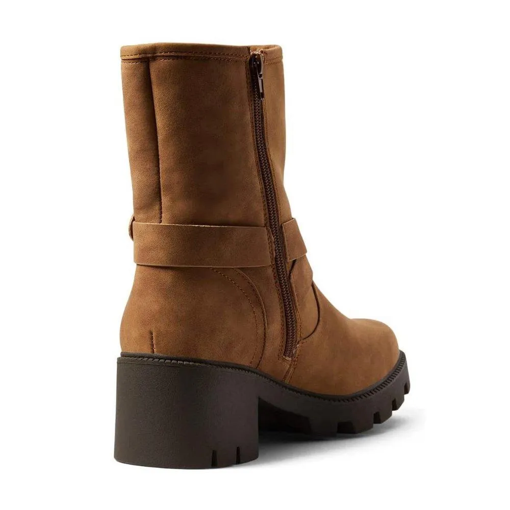 Nola Tan Buckle Boots