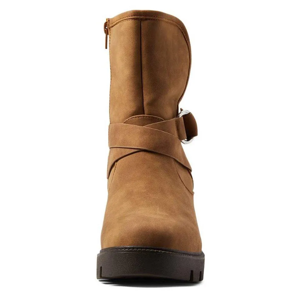 Nola Tan Buckle Boots