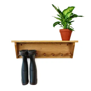 Oak Wall Hanging Welly Rack (3 pair)