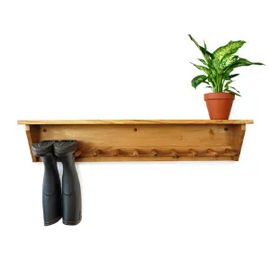 Oak Wall Hanging Welly Rack (5 pair)