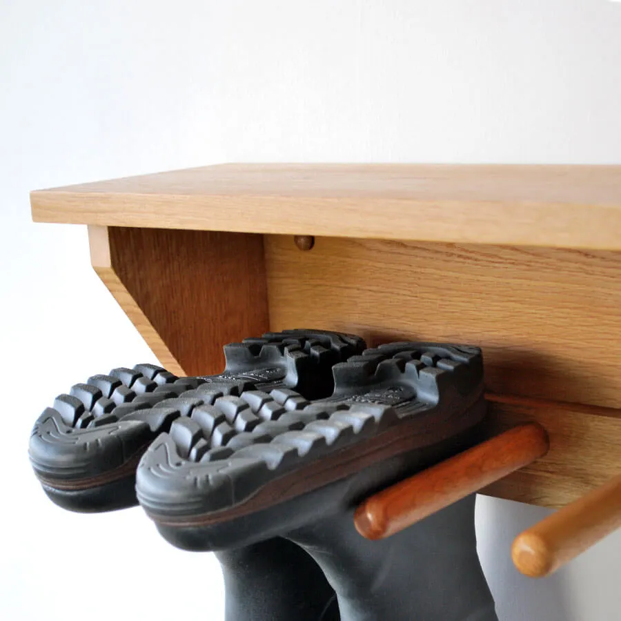 Oak Wall Hanging Welly Rack (6 pair)