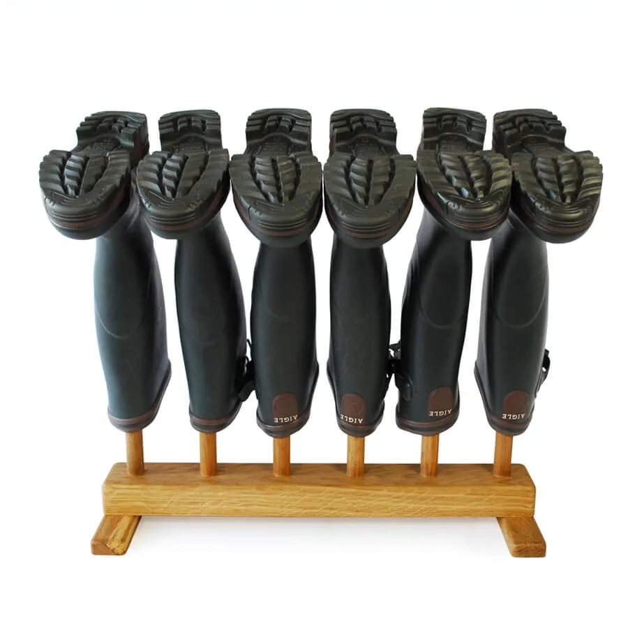 Oak Wellington Boot Rack (3 pair)