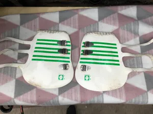 Original hampa white and green brushing boots size cob FREE POSTAGE
