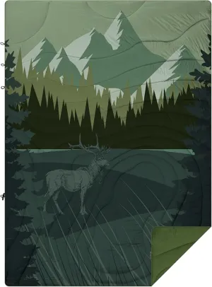 Outdoor Puffy Camping Blanket, Lightweight Windproof Warm Stadium Blanket, Packable Travel Camping Quilt for Cold Weather，Hiking, Backpacking,Sleeping, Hammock, Adventure 78"x 56"