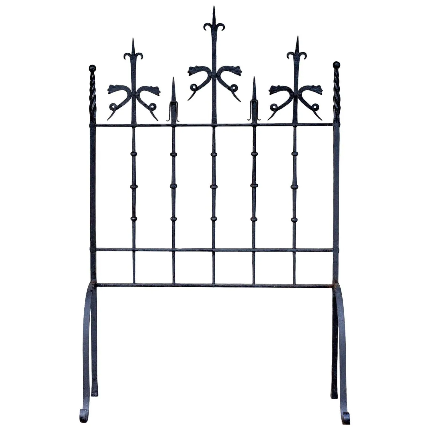 Pair of Antique Spanish Wrought Iron Screens/Grills Found in Italy
