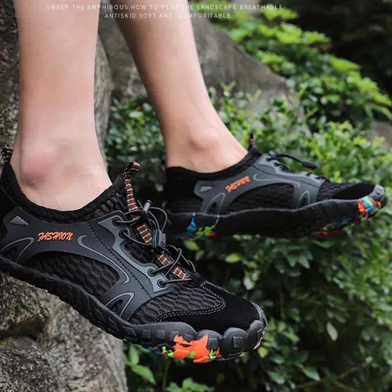 Plus Size 38-46 Men Outdoor Water Sneaker Non Slip Hiking Climbing Aqua Shoes Beach Barefoot Upstream Shoes Seaside Footwear Male